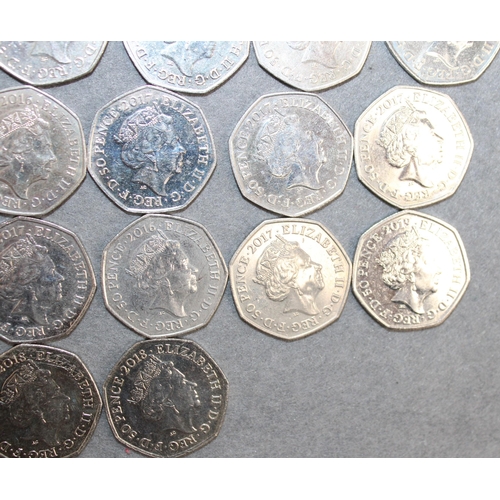 373 - 38 x Collectable 2016-2019 50 Pence Coins