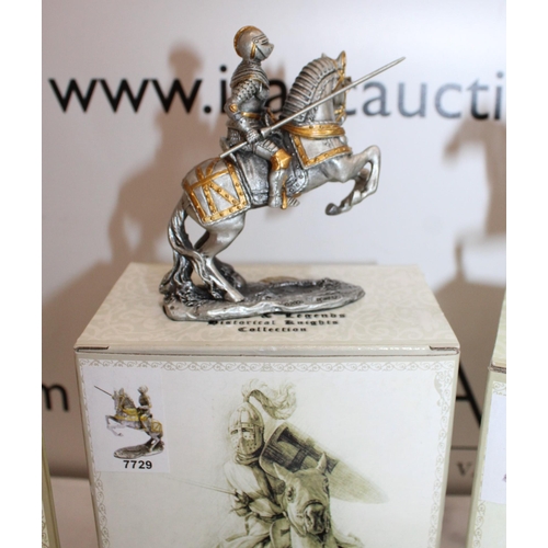 57 - Handmade-Hand Painted Four Boxed The Canterbury Tales By Geoffrey Chaucer Inc 7735 King On Horseback... 