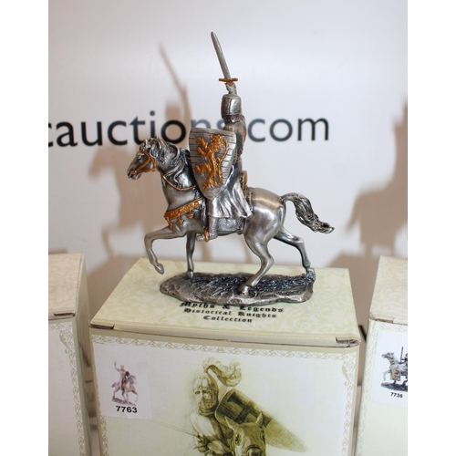 57 - Handmade-Hand Painted Four Boxed The Canterbury Tales By Geoffrey Chaucer Inc 7735 King On Horseback... 