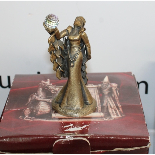 61 - Five Boxed The Tudor Mint Myth And Magic Inc-3014 Crystal Queen/Dark Secrets 6219 Vigil Of Skeleton/... 