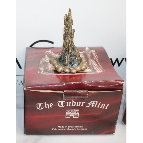 62 - Five Boxed The Tudor Mint Myth And Magic Inc- 3032 Oriental Dragon/3072 Sleep/Dragon/3062 Castle In ... 
