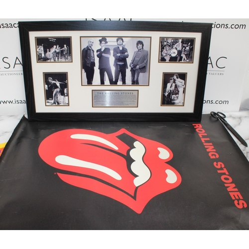 201 - Rolling Stones Collection Inc-Framed Picture 78 x42.5cm/Five Programmes 1990, 1976,1997/98, 1976, 20... 