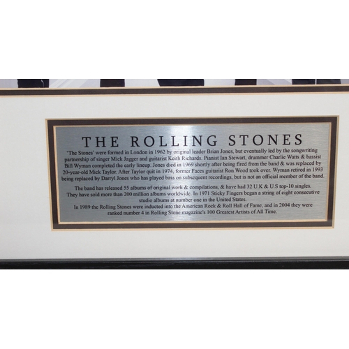 201 - Rolling Stones Collection Inc-Framed Picture 78 x42.5cm/Five Programmes 1990, 1976,1997/98, 1976, 20... 