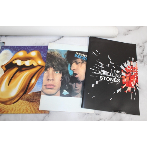 201 - Rolling Stones Collection Inc-Framed Picture 78 x42.5cm/Five Programmes 1990, 1976,1997/98, 1976, 20... 