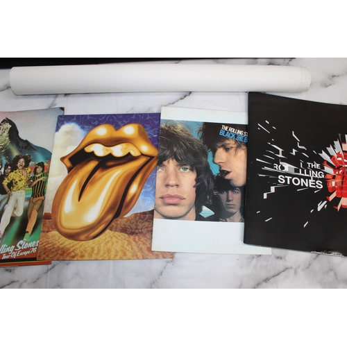 201 - Rolling Stones Collection Inc-Framed Picture 78 x42.5cm/Five Programmes 1990, 1976,1997/98, 1976, 20... 