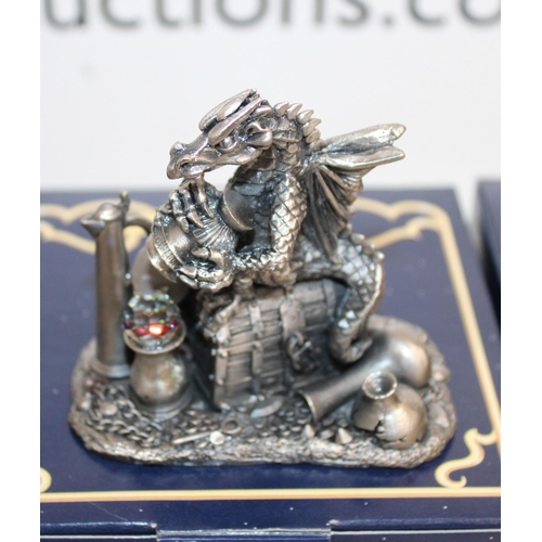 100 - 5 x Boxed Myth And Magic By The Tudor Mint Sculptures Including 
3156 Behave
6005 Tyrannasaurus
9020... 