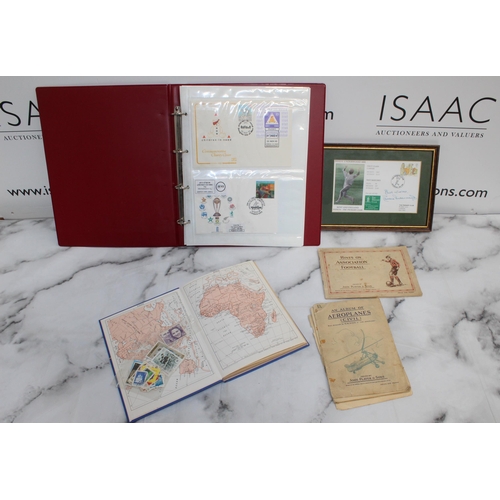 523 - Collection Of 1st Day Covers/Cigarette Cards & Stamp Album/Framed 1st Day Cover Signed Derek Underwo... 