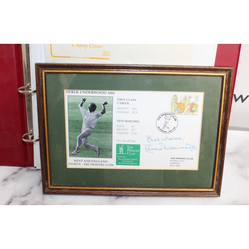 523 - Collection Of 1st Day Covers/Cigarette Cards & Stamp Album/Framed 1st Day Cover Signed Derek Underwo... 