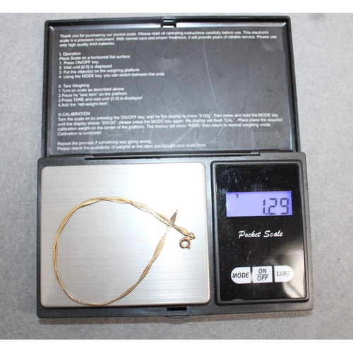 515 - Stamped 375 Gold Bracelet In Box Weight-1.29g