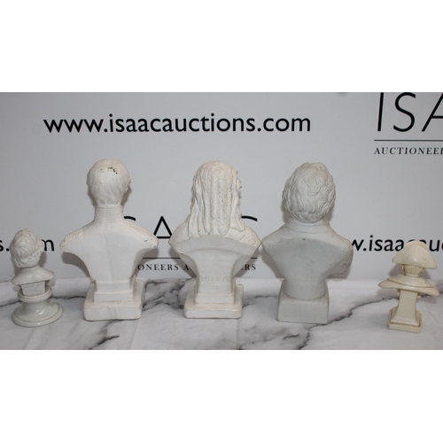 119 - Five Bust Figures - Different Compositions  - Tallest 20cm - Collection Only