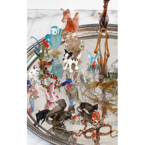 129 - A Collection Of Glass Ornamental Animals 
Tallest 16.5cm 
TRAY NOT INCLUDED
COLLECTION ONLY