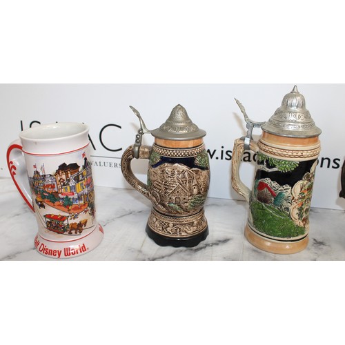 133 - 5 x Beer Steins/Tankards 1 Musical
COLLECTION ONLY