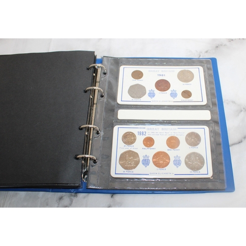 355 - 1968 - 1982 Queen Elizabeth II Coin Set (16 Sets) In Folder