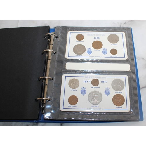 355 - 1968 - 1982 Queen Elizabeth II Coin Set (16 Sets) In Folder