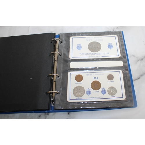 355 - 1968 - 1982 Queen Elizabeth II Coin Set (16 Sets) In Folder