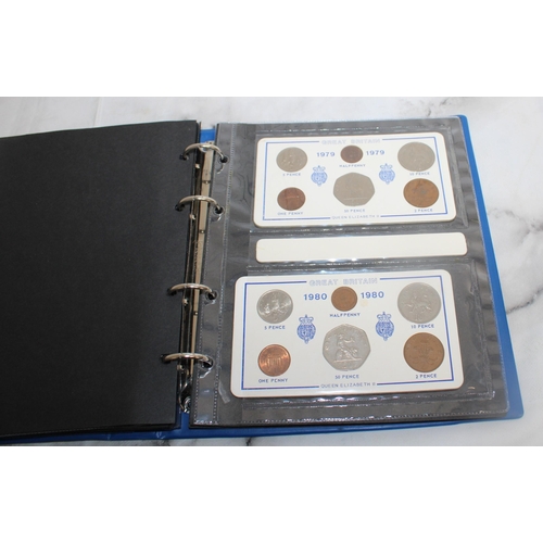 355 - 1968 - 1982 Queen Elizabeth II Coin Set (16 Sets) In Folder