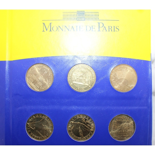 356 - Monnaie De Paris 15 Coin/Medal Collection In Folder