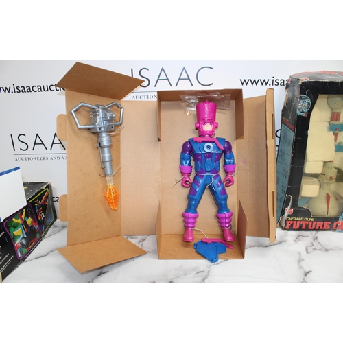 845 - Three Boxed Collectable Toys Inc-MATTEL Captain Future Comet/Marvel 4 Fantastic Four Galactus/MATTEL... 