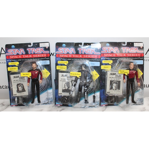 849 - Selection Of Boxed & Unboxed Figurines Inc- Star Trex Space Talk Series Commander William Riker/Borg... 