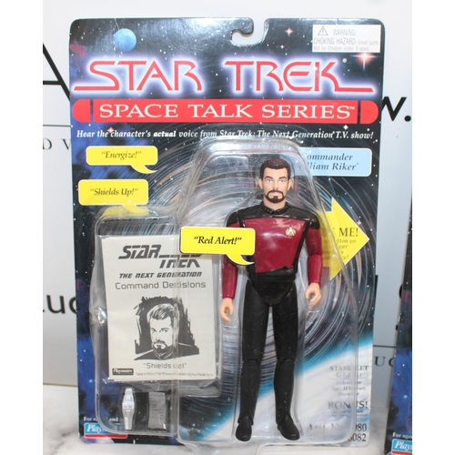 849 - Selection Of Boxed & Unboxed Figurines Inc- Star Trex Space Talk Series Commander William Riker/Borg... 