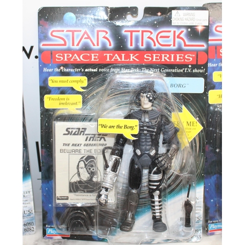 849 - Selection Of Boxed & Unboxed Figurines Inc- Star Trex Space Talk Series Commander William Riker/Borg... 