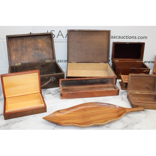 30 - Collection Of Wooden Boxes/Dishes