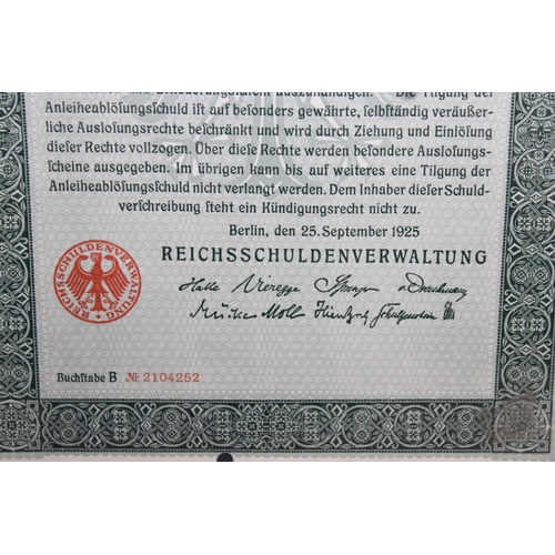 150 - Framed 1925 Dated TWENTY FIVE REICHMARK - No 2104252

COLLECTION ONLY DUE TO FRAME 
31 X 22CM