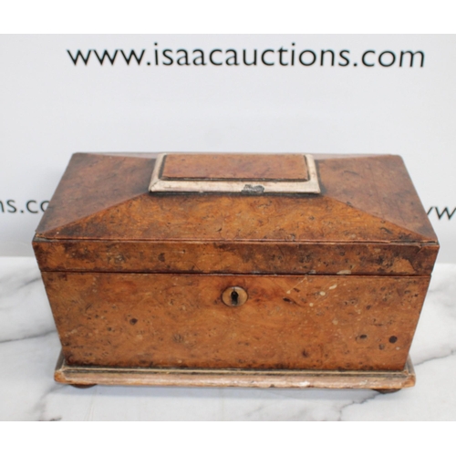 152 - Antique Wooden Tea Caddy 30.5 x 16.5 x 16cm
Any Damage Shown In Pictures