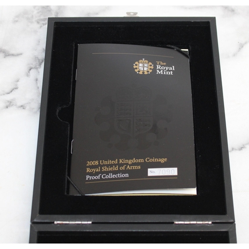 359 - Boxed The Royal Mint 2008 UK Coinage Royal Shield Of Arms Proof Collection No 7090