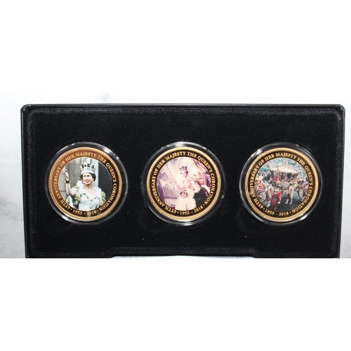 361 - Three Boxed Coin Sets Inc- 2015 The Longest Reigning Monarchs One Crowns/Jubilee Mint The Queen's Co... 