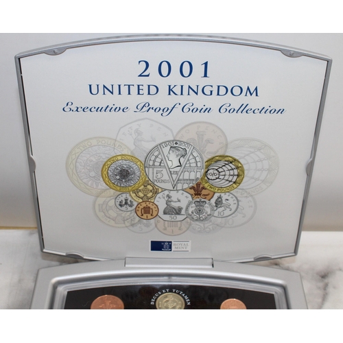 362 - Boxed The Royal Mint 2001 UK Executive Proof Coin Collection