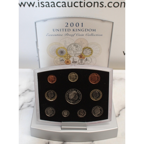 362 - Boxed The Royal Mint 2001 UK Executive Proof Coin Collection