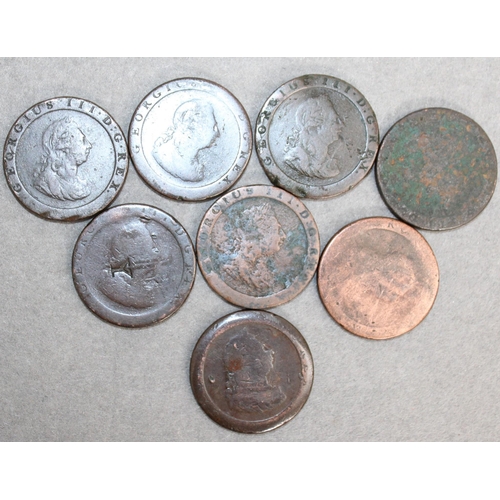 367 - 8 x Cartwheel Half Pennies Various Grades