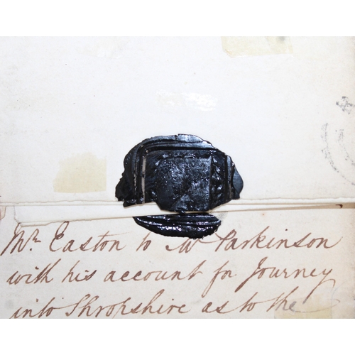 531 - Document/Letter Dated 1840 With Two Penny Black Stamps