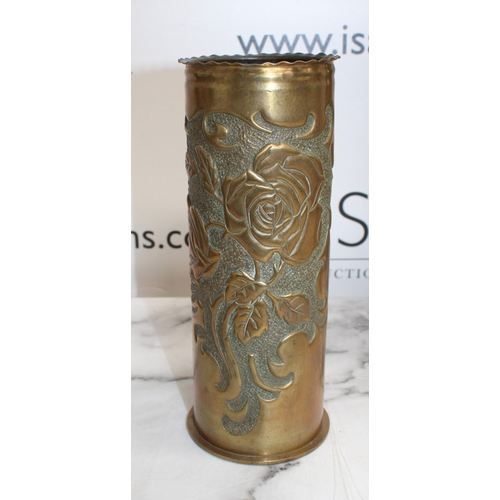 238 - 3 x Trench Art Tallest 37.5cm