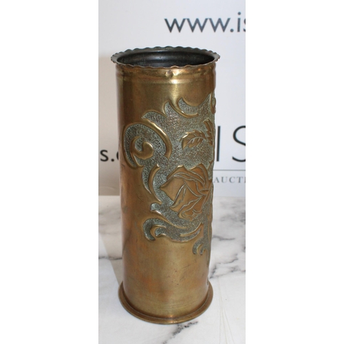 238 - 3 x Trench Art Tallest 37.5cm