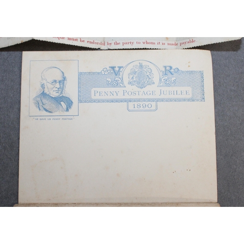 534 - Penny Postage Jubilee Post Card/ Uniform Penny Postage Envelope & Cheque The Central Bank Of London ... 