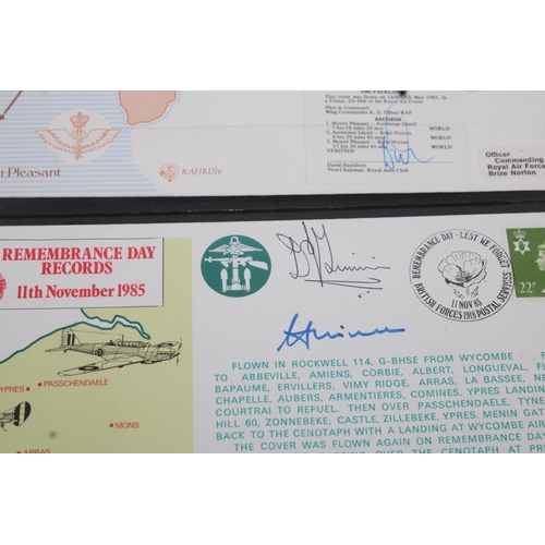 535 - Three Folders Containing The History Of World War II First Day Covers/Royal Air Force Museum Signed ... 