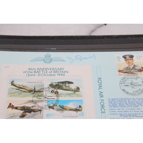 535 - Three Folders Containing The History Of World War II First Day Covers/Royal Air Force Museum Signed ... 