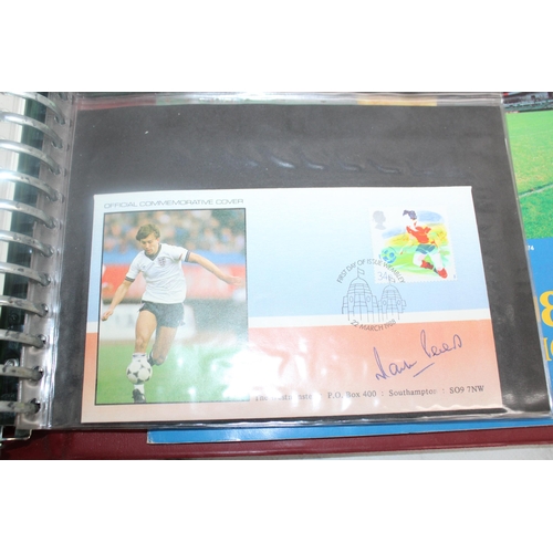 537 - Four Folders The World Cup Masterfile Fifa 1974 Stamp Collection Unfranked Stamps/One Crown Coins/Co... 