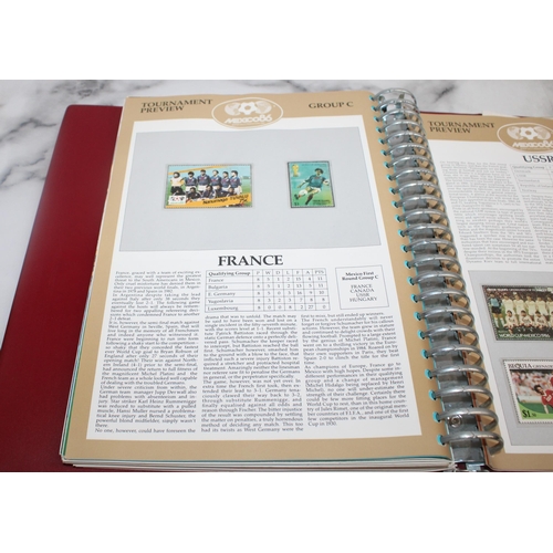 537 - Four Folders The World Cup Masterfile Fifa 1974 Stamp Collection Unfranked Stamps/One Crown Coins/Co... 