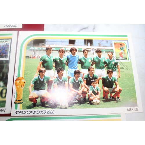 537 - Four Folders The World Cup Masterfile Fifa 1974 Stamp Collection Unfranked Stamps/One Crown Coins/Co... 