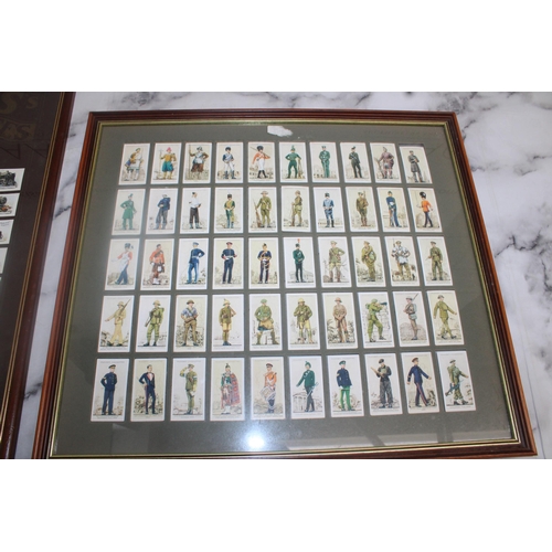 161 - Two Framed Cigarette Cards Damage To One Frame As Shown In Pictures. Military & Railway 
COLLECTION ... 