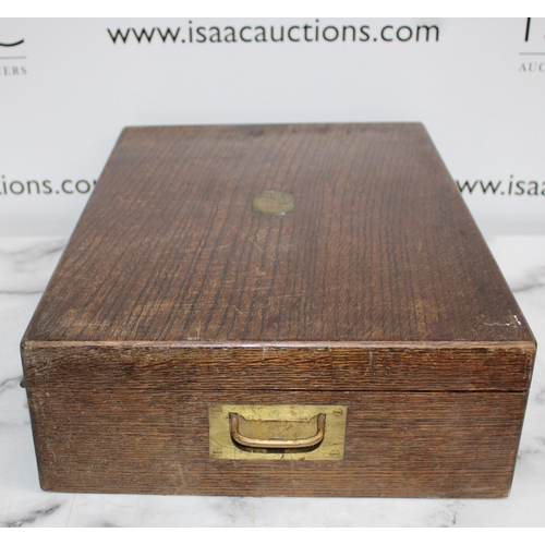 168 - Wooden Canteen Box/Case 47.5 x 33.5 x 12.5cm