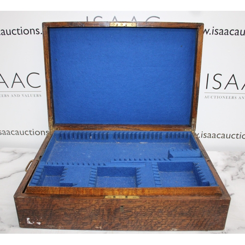 168 - Wooden Canteen Box/Case 47.5 x 33.5 x 12.5cm