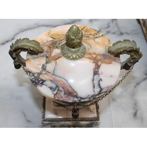 1 - Decorative Marble Mantel Clock Untested 
Height 28cm
COLLECTION ONLY