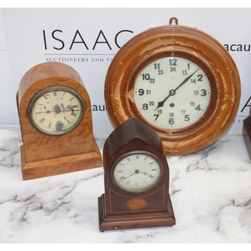 6 - Collection Of Six Wooden Clocks Various Conditions All Untested
Tallest Clock 33cm
COLLECTION ONLY