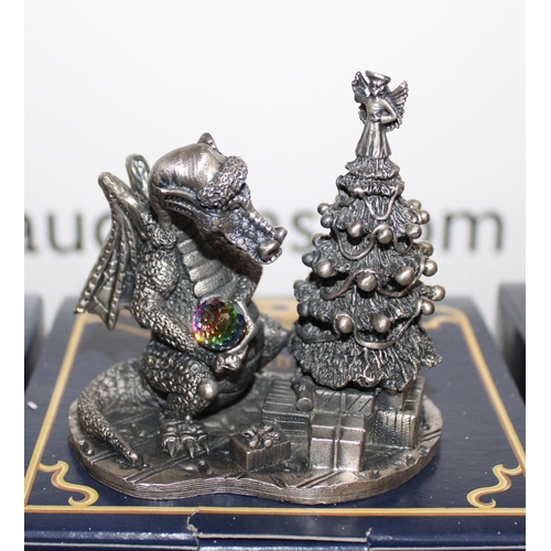 4 x Boxed Myth And Magic By The Tudor Mint Sculptures Including