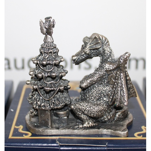 4 x Boxed Myth And Magic By The Tudor Mint Sculptures Including