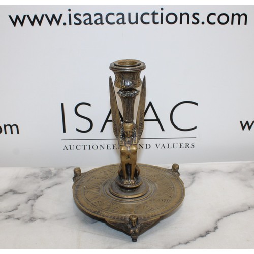 4 - Egyptian Revival Candle Stick Height-19cm